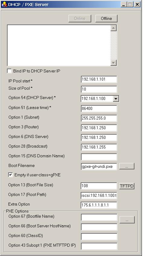 dhcpd tftpserver option